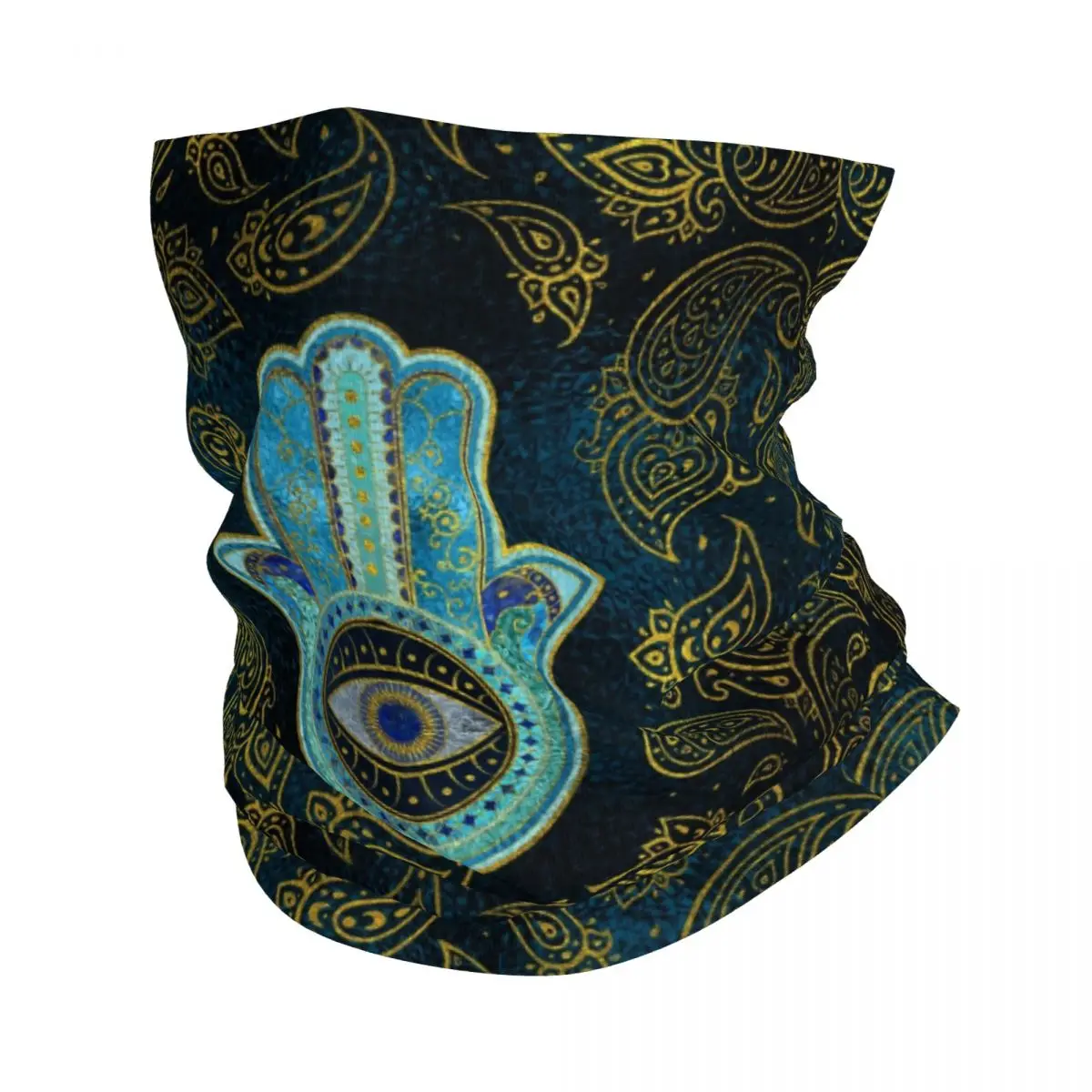 

Hamsa Hand Bandana Neck Gaiter Printed Paisley Magic Scarf Multi-use Headwear Fishing for Men Women Adult Windproof