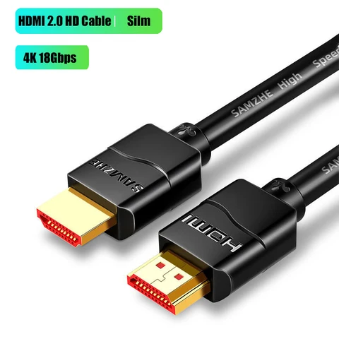 SAMZHE HDMI 2,0 кабель 4K/60 Гц 18 Гбит/с HDMI цифровые кабели HDMI 2,0 разделитель кабеля для HDR10 + PS5 переключатель кабеля HDMI 2,0