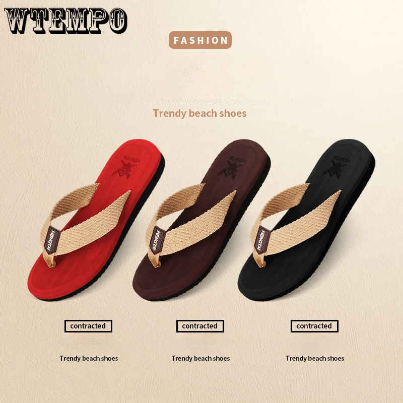 WTEMPO Women Flat Slippers Luxury Slippers Female Summer Open Toe Flip Flops for Women Beach Slides Mujer Wholesale Dropshipping