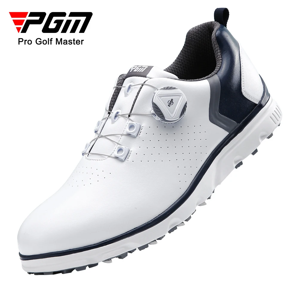 PGM Men Golf Shoes Knob Shoelaces Anti-side Slip Waterproof Men's Sports Shoes Sneakers Comfortable Walking Golfing Footwear
