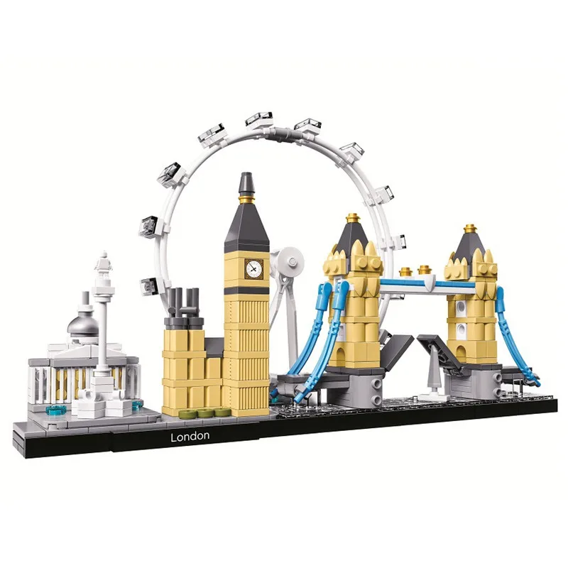 

Architecture Skyline Collection London City Building Blocks Kit Bricks Sets Classic Model Kids Toys For Children Gift