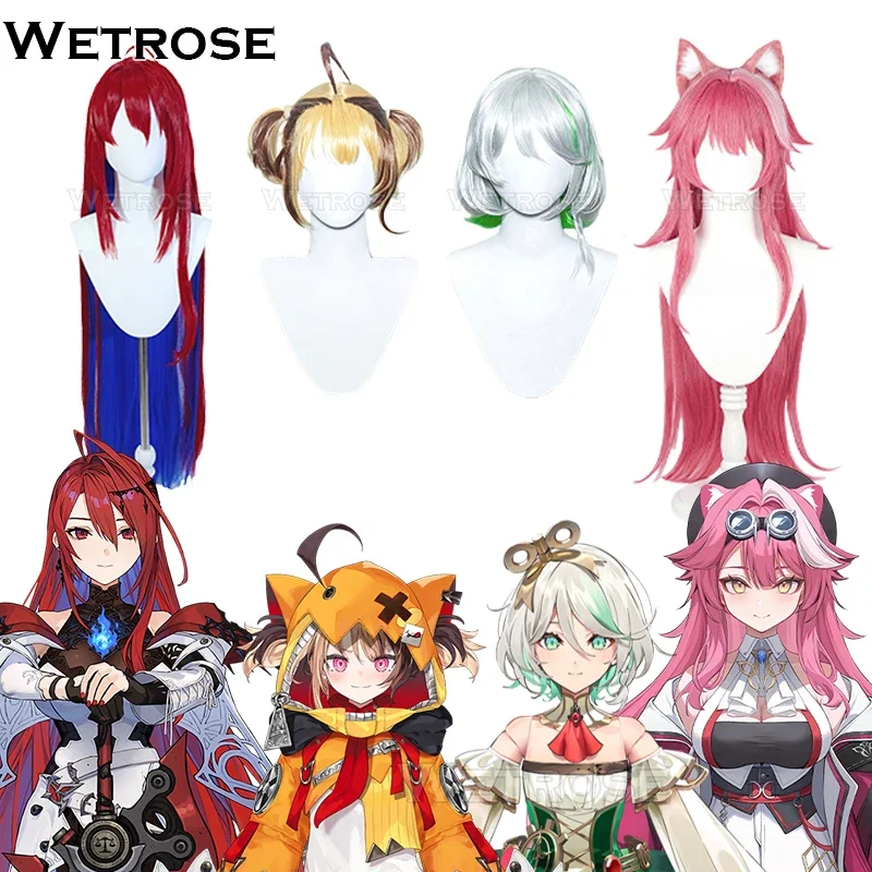 【Wetrose】В наличии Raora Panthera Gigi Murin Elizabeth Rose Bloodflame Cecilia Immergreen Косплей Парик Holo Justice Hololive