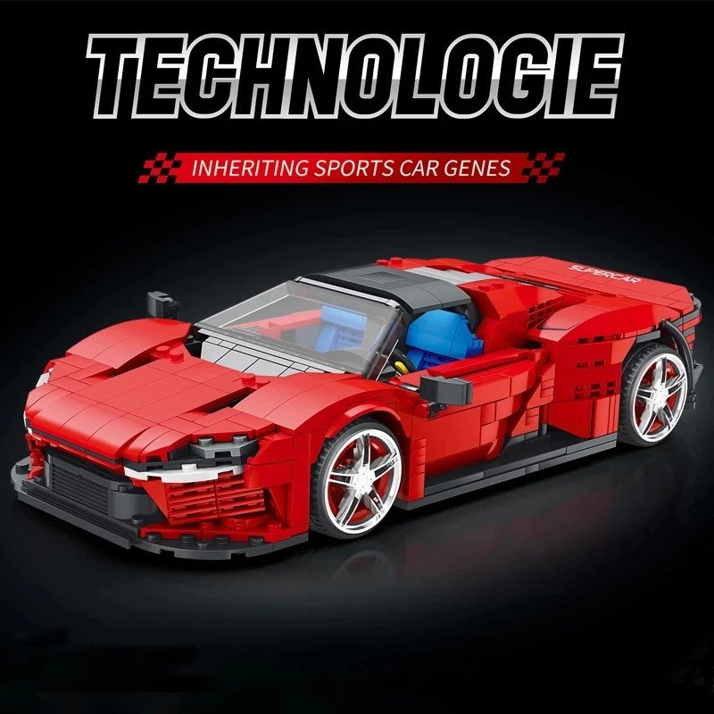 

Новый технический автомобиль феррарид Daytona модель SP3 строительный блок MOC креативный гоночный автомобиль набор суперкаров Кирпичи игрушки ...