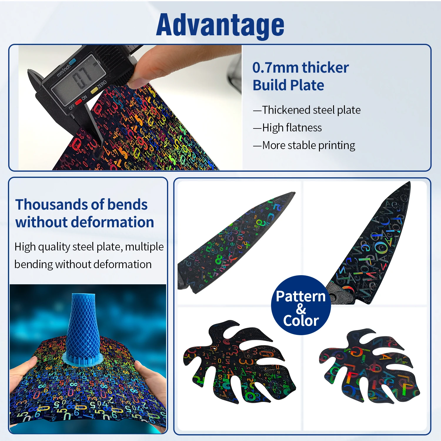 Листовая сталь PEI 180/250x265/Round270/270x200 сборная пластина KP3s/Worldx plus QQ s pro Магнитная