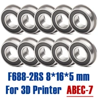 f688rs bearing 8165 mm abec 7 10 pcs f688 2rs flange ball bearings for 3d