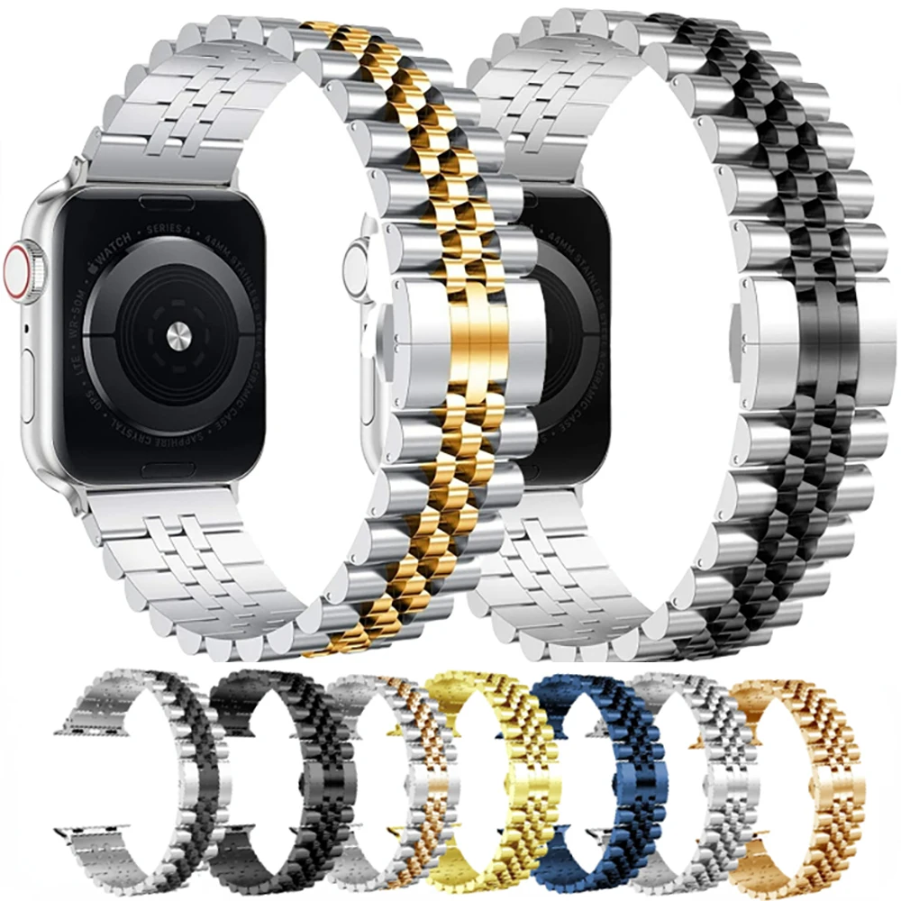 Metal Strap for Apple Watch Band 49mm 45mm 44mm 42mm 40mm Stainless Steel Replacement Wristband for iWatch Ultra Series 876543SE