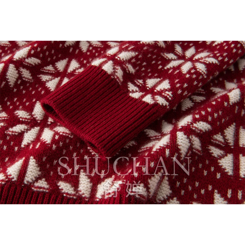 Новинка 100% кашемировые женские пуловеры со снежинками зимняя женская одежда