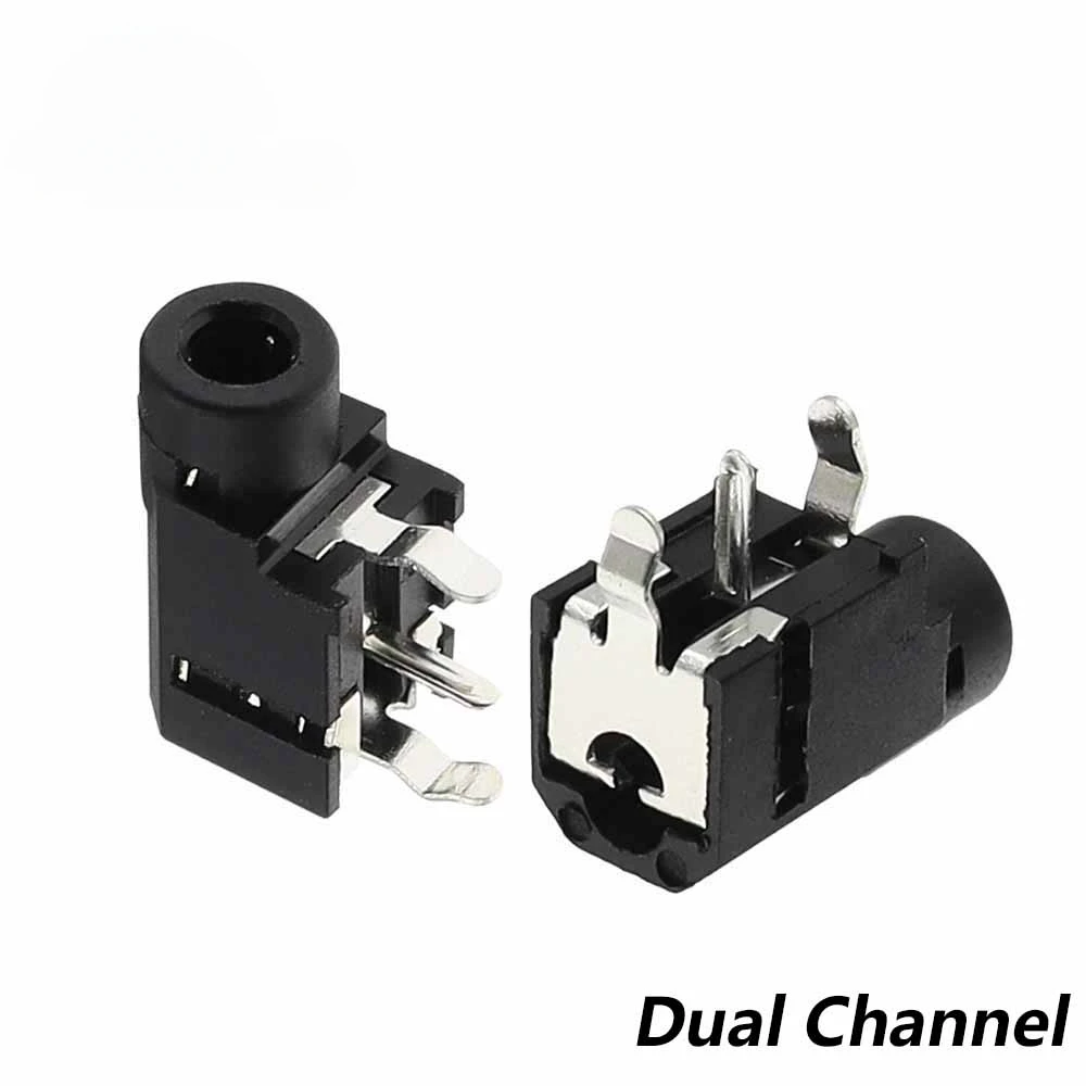 

10 шт. PJ-314A 3,5 мм двухканальный, стерео аудио разъем для наушников PJ-314 моноканальный 3-контактный аудиоразъем