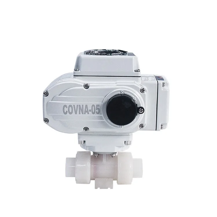 

Manufacturers DC24V 12V AC220V 110V DN15 1/2'' Butt Welding Acid Resistant Plastic Electric Actuated PVDF Ball Valve