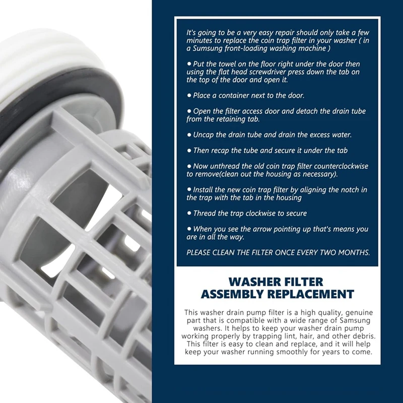 2 шт. DC97-16991B фильтр сливного насоса стиральной машины для Samsung заменяет 4000059 АП 5800143