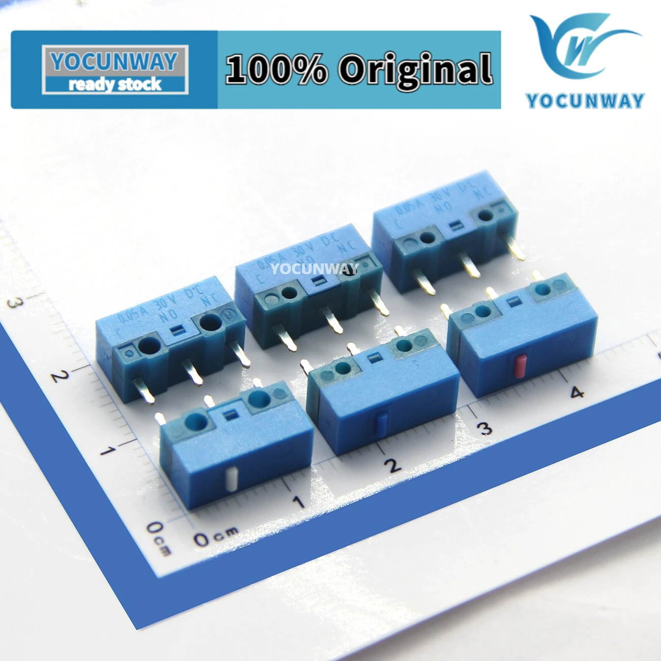 1 шт. HUANO новая Оригинальная Кнопка микро-переключателя мыши Синяя оболочка розовый синий белый точечный концевой Переключатель 20 миллионов жизненных циклов