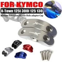 motorcycle rearview mirror forward bracket transfer code for kymco xtown300i x town xtown 125 250 300 350 rear mirror hole cap