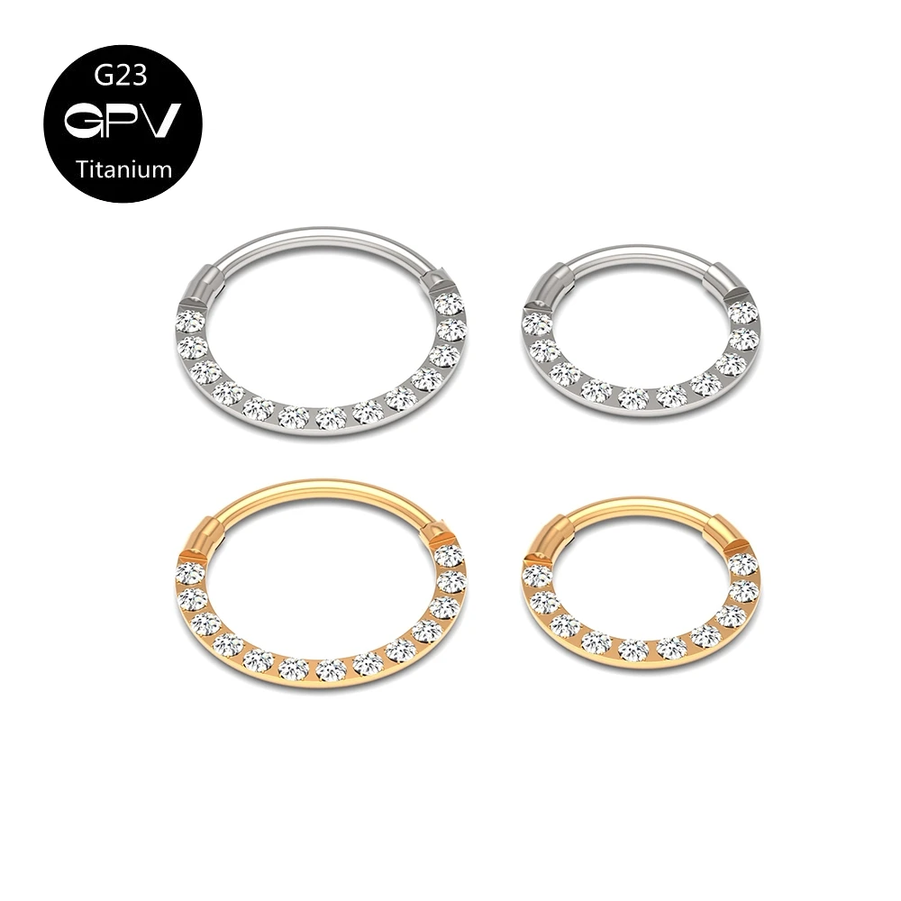 

G23 Titanium Seamless Open Earrings Half Ring Zircon Nose Ring Nasal Septum Ring Tragus Piercing Jewelry For Men And Women