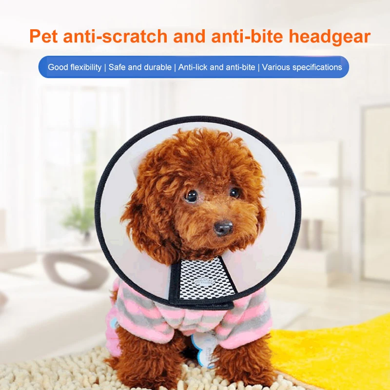 

Pet Anti-bite Collar Cat Wound Healing Cone Neck Protection Cover Elizabethan Circle For Kitten Puppy Dog Post-operative Care