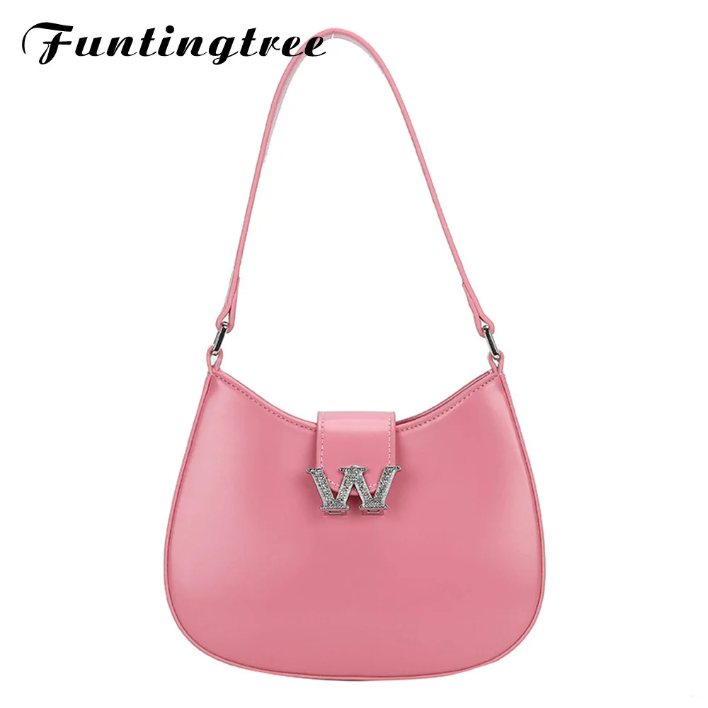 

Women Fashion Handbags Retro Solid Color PU Leather Shoulder Underarm Bag Casual Ladies Lipstick Bag Female Purse