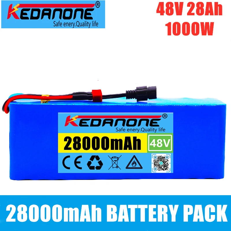 

Genuine 48v lithium ion battery 48v 28Ah 1000w 13S3P Lithium ion Battery Pack For 54.6v E-bike Electric bicycle Scooter with BMS