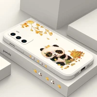 maple leaf panda phone case for huawei p40 p50 p30 p20 pro lite nova 5t y7a mate 40 30 20 pro lite liquid silicone cover