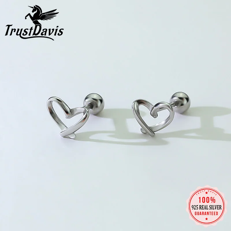 

Серьги-гвоздики женские из серебра 925 пробы, в форме сердца