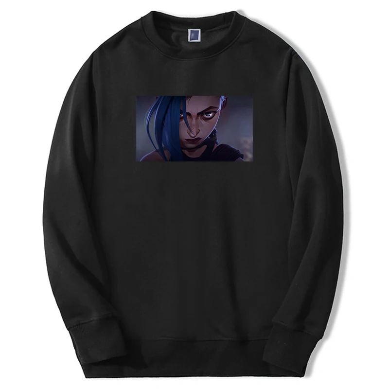 

2022 Hot Anime Arcane Hoodies Jinx Cartoon Girl Harajuku Unisex Sweatshirt Casual Fashion Tracksuit Jinx Cool Girl AnimeClothes