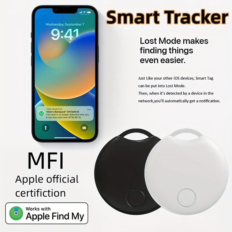 

For Apple Find My APP Mini Tracking GSP Smart Air Tag Key Children Pet Car Lost Tracker Bluetooth Smart Tag Work With IOS System