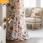 2021 американские шторы для гостиной, столовой, спальни, современные Печатные шторы, американская Пастораль, занавески и тюли