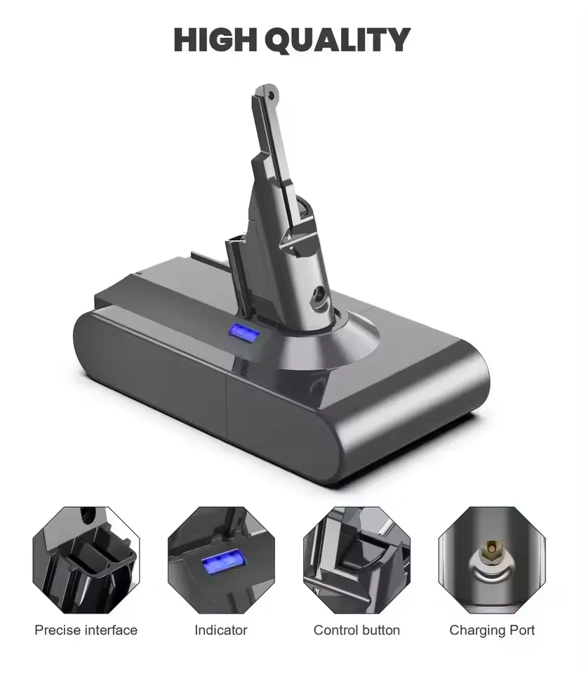 НОВЫЙ Сменный аккумулятор 21.6V для Dyson V8, для беспроводного ручного пылесоса Dyson Absolute, V8 Fluffy, Dyson SV10 (art.: 3920d9fe38ca6) - 3920d9fe38ca6