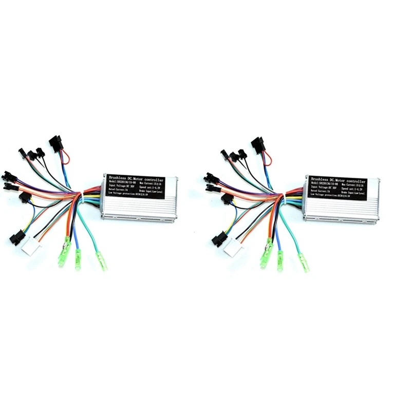 

2 Pcs 36V 17A 250W 350W Motor Controller E-Bike Brushless Speed Controller And S866 LCD Display,Controller