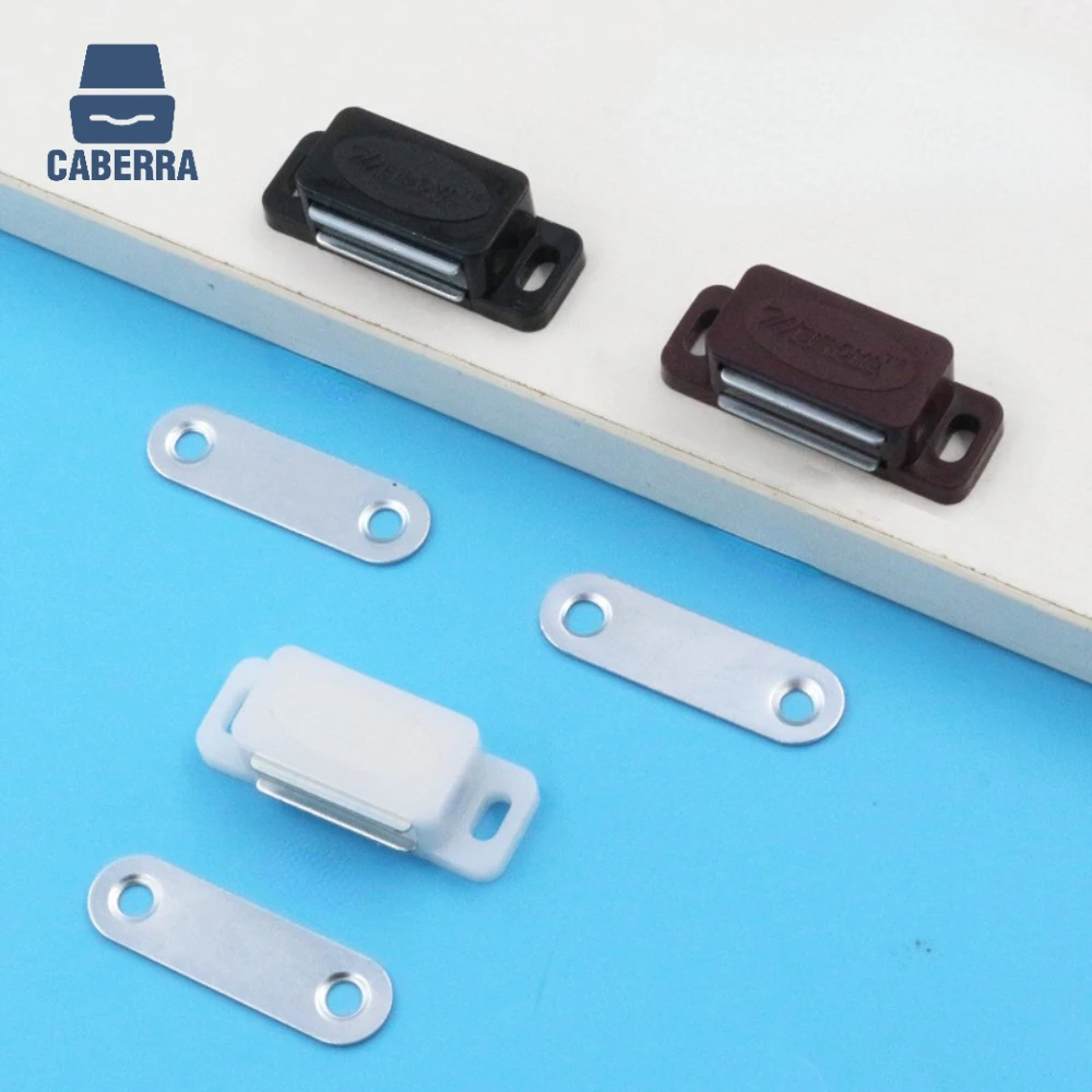 

White Magnet Cabinet Door Catch Strong Magnetic Cupboard Catches Hidden Door Closer for Wardrobe Furniture Door Hardware