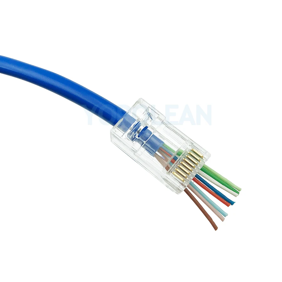 50 шт./лот RJ45 кошка 5E Cat 6 сетевой модульный разъем 8P8C CAT5E CAT6 Ethernet кабель