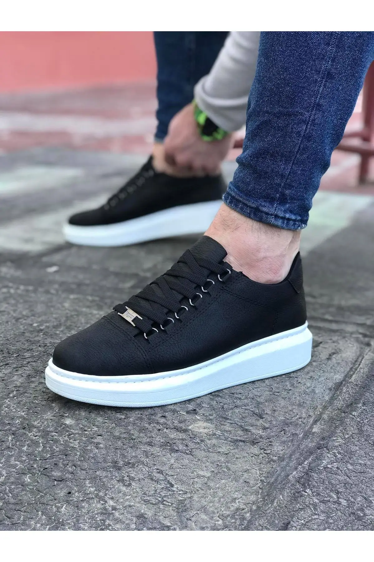 

New Season Men's Shoes Comfortable Outdoor Sports Shoes Orthopedic High-Soled Walking Breathable Shoes Unisex Luxury Premium Trend Shoes Men Wedding Shoes Wagoon WG08 Black Men Casual Shoes