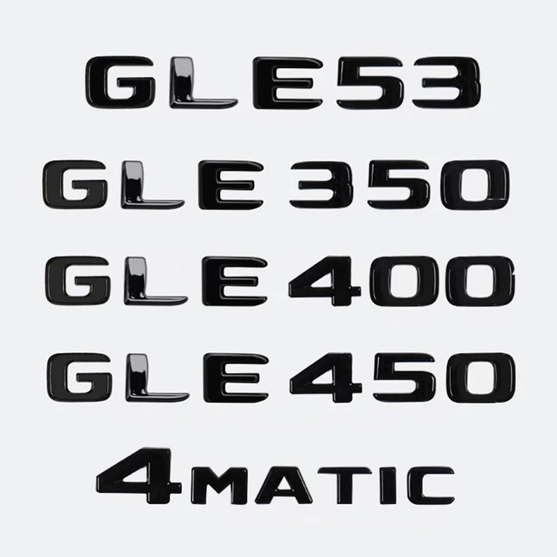 

Car Trunk Letter Logo Badge Emblem Decals Sticker For Mercedes Benz GLE53 GLE350 GLE400 GLE450 GLE300d GLE350d 4Matic W166 W167