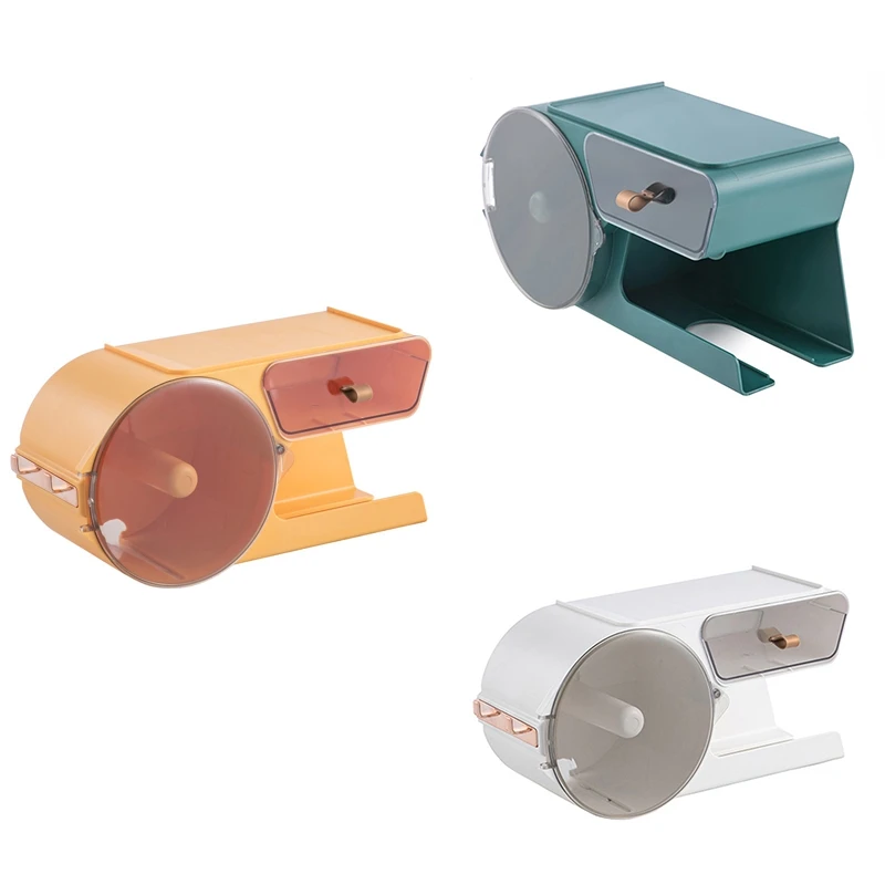 

Toilet Punch-Free Wall-Mounted Hair Dryer Rack Bathroom Skin Care Products Face Towel Paper Box Shower Holder