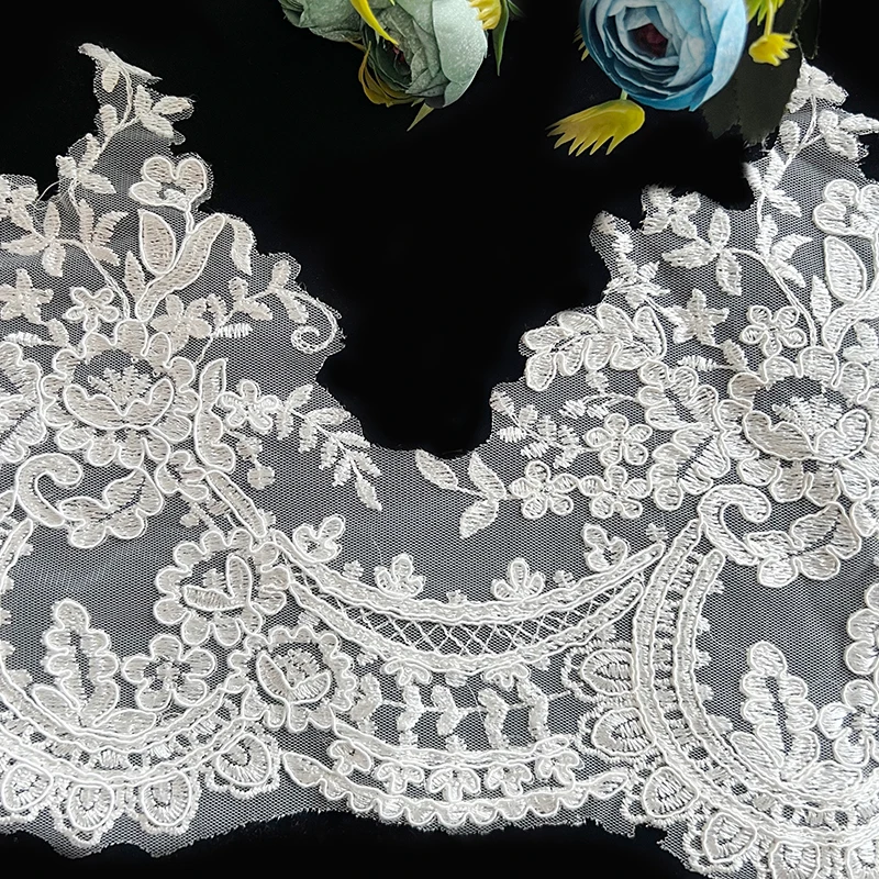 

2 ярда, сетчатая кружевная ткань белого цвета, аксессуары для шитья, материал для рукоделия, сделай сам, свадебное платье, одежда H164