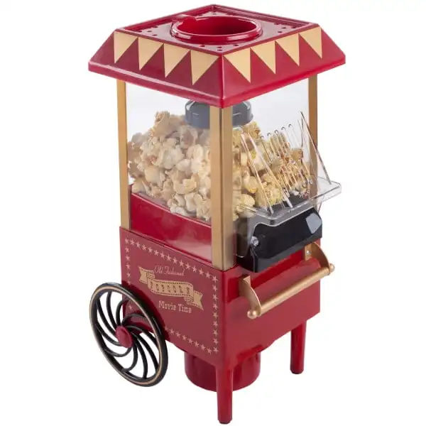 

Popper Popcorn Maker – Vintage-Style Countertop Popper Machine with 6-Cup Capacity by Company (Red)