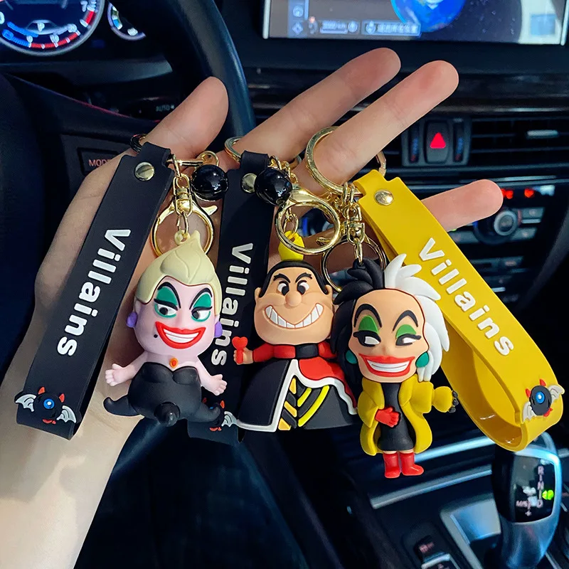 Фото Модный брелок для ключей от Disney, милый злодейский малефисент, королева сглаза, краелла, брелок для автомобиля, Детская кукла №2