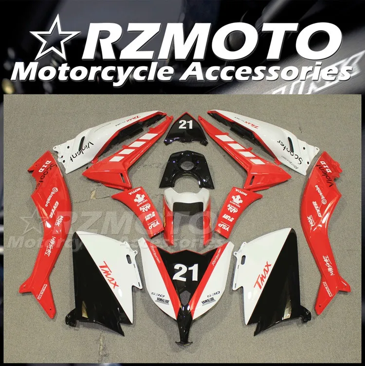 

Комплект обтекателей из АБС-пластика для мотоцикла и велосипеда, подходит для YAMAHA Tmax 530 2012 2013 2014 12 13 14, кузов красного и белого цвета 21
