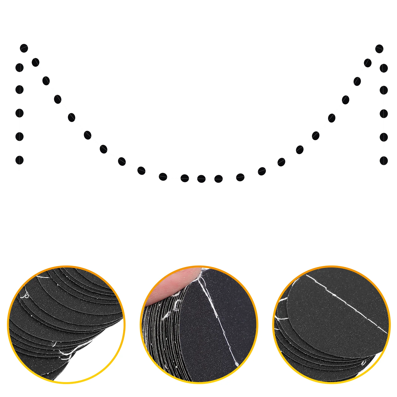 

4Pcs Black Round Shaped Pendant Banners Scary Party Decorations