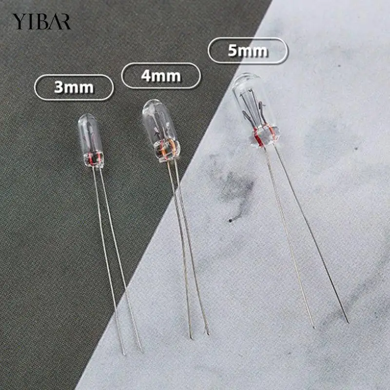 

25Pcs High Quality 5mm 4mm 3mm Clear 12V Mini Bulb of Wheat Rice Bulbs Switch Button Bulbs Indicator Bulb Tungsten Lamp