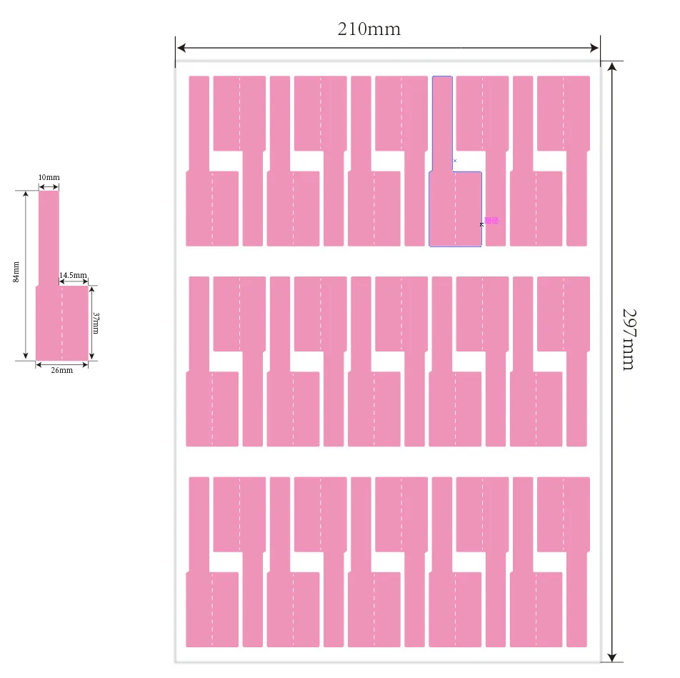 

Водонепроницаемые самоклеящиеся кабельные наклейки A4