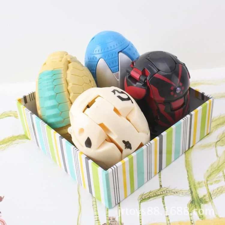 4pcs New Plastic Egg Deformation Mini Dolls Altman Monster Dinosaur Eggs Deformed Toy for Kids Christmas Gift Action Figures - купить по