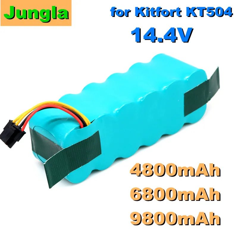 

2020 14.4v batterij voor kitfort kt504 haier t322 t320 panda x 500x580x600 ecovacs spiegel cr120 dibea robotstofzuiger 4800mah