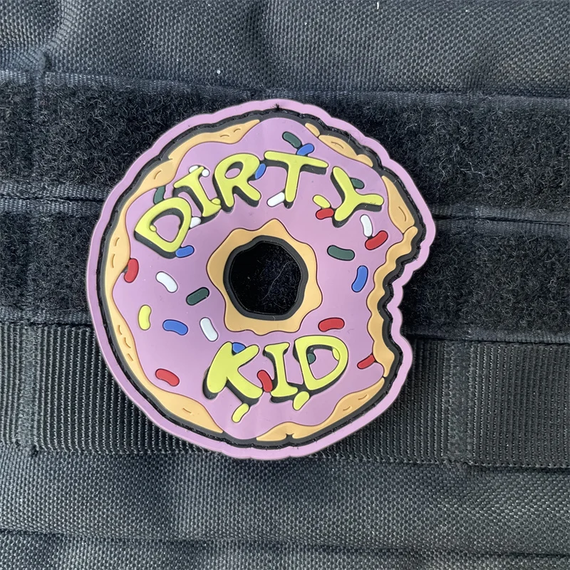 Dirty Kid Donut ПВХ нашивка NOT SUPEEF WRMFZY FOG GWA Тактическая на липучке для рюкзака