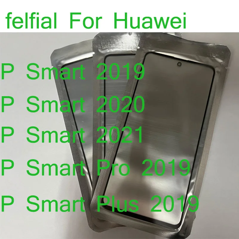 10 шт./партия переднее стекло + OCA LCD Внешний объектив для Huawei P Smart 2021 2020 Pro Plus 2019