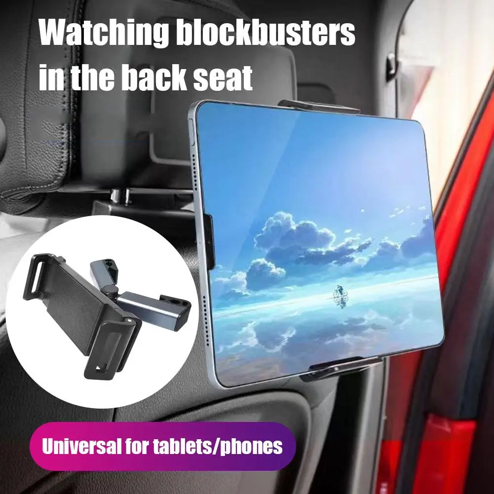 

Car Headrest Tablet Mount Holder Clips 360 Degree Rotating Phone Seat Back Car Accessory Headrest Stretchable Adjustable Ho V4Z8