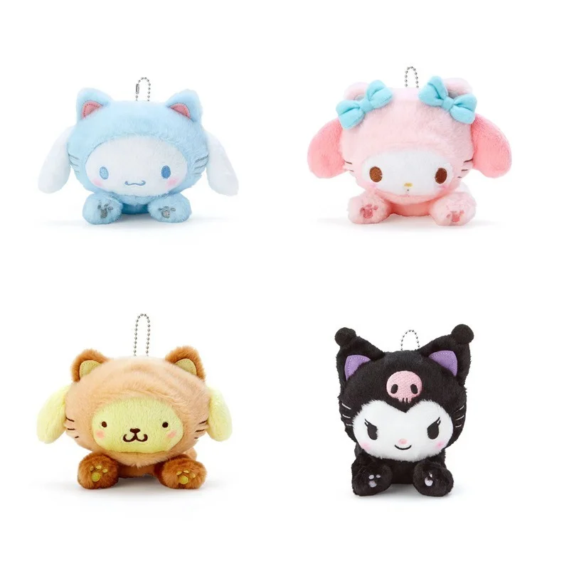 

10-20cm Cute Sanrio Plush Toy Cute Kuromi My Melody Plushie Keychain Accessories Home Decor Stuffed Pp Cotton Doll Gift for Girl