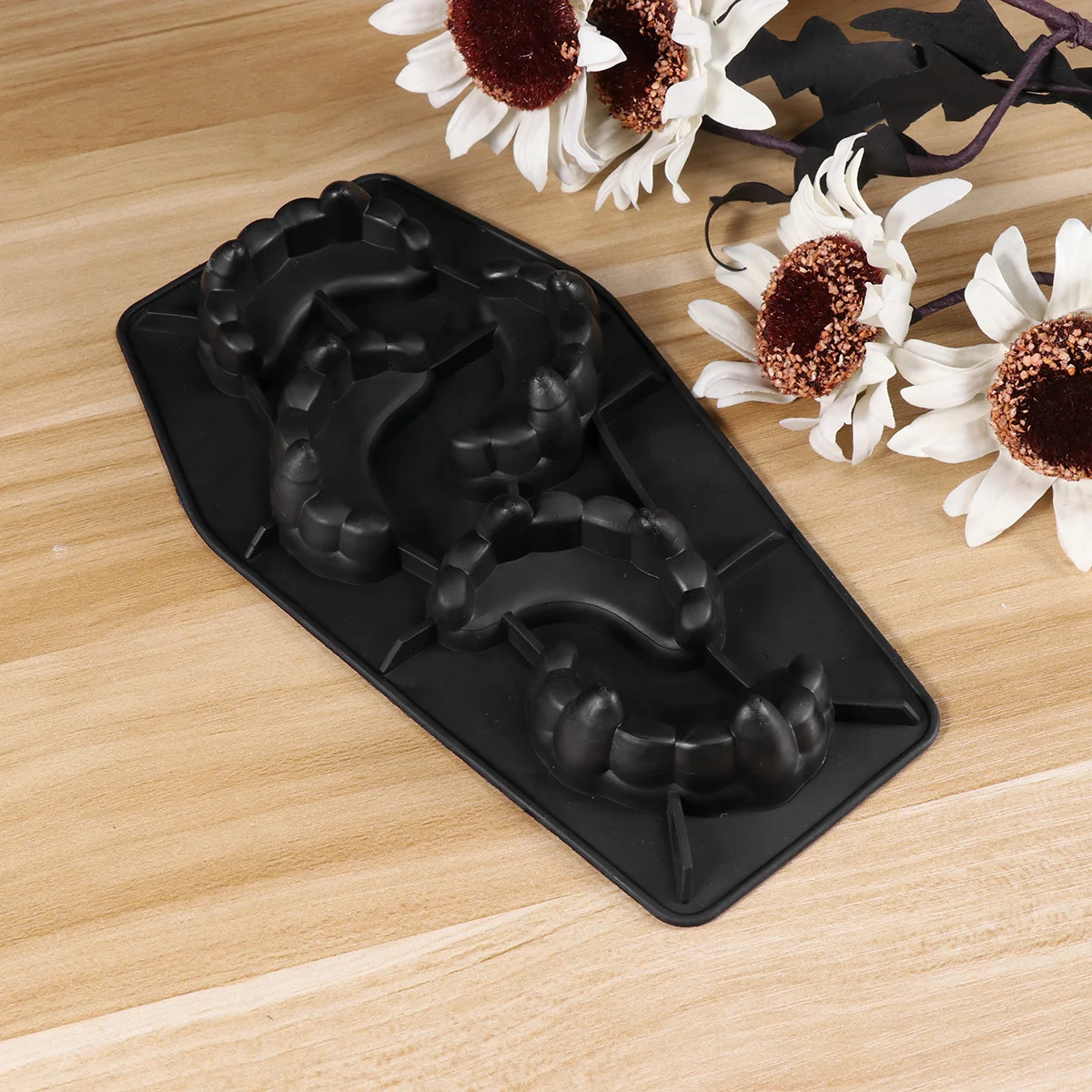 

1pc Ice Mold TPR 5 Compartments Teeth Ice Cube Freeze Mould for Pub