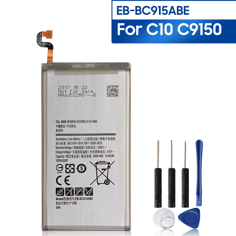 Оригинальная запасная аккумуляторная батарея для телефона Samsung GALAXY C10 C9150, аккумуляторная батарея 4000 мАч