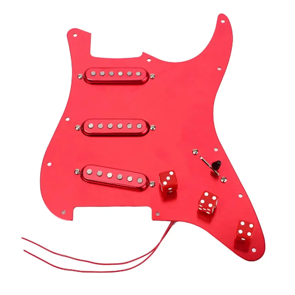 

Prewired Loaded SSS Guitar Pickguard Pickguard + 3x Single Coil Neck / Middle / Bridge Pickup Pickups For ST Electric Guitar