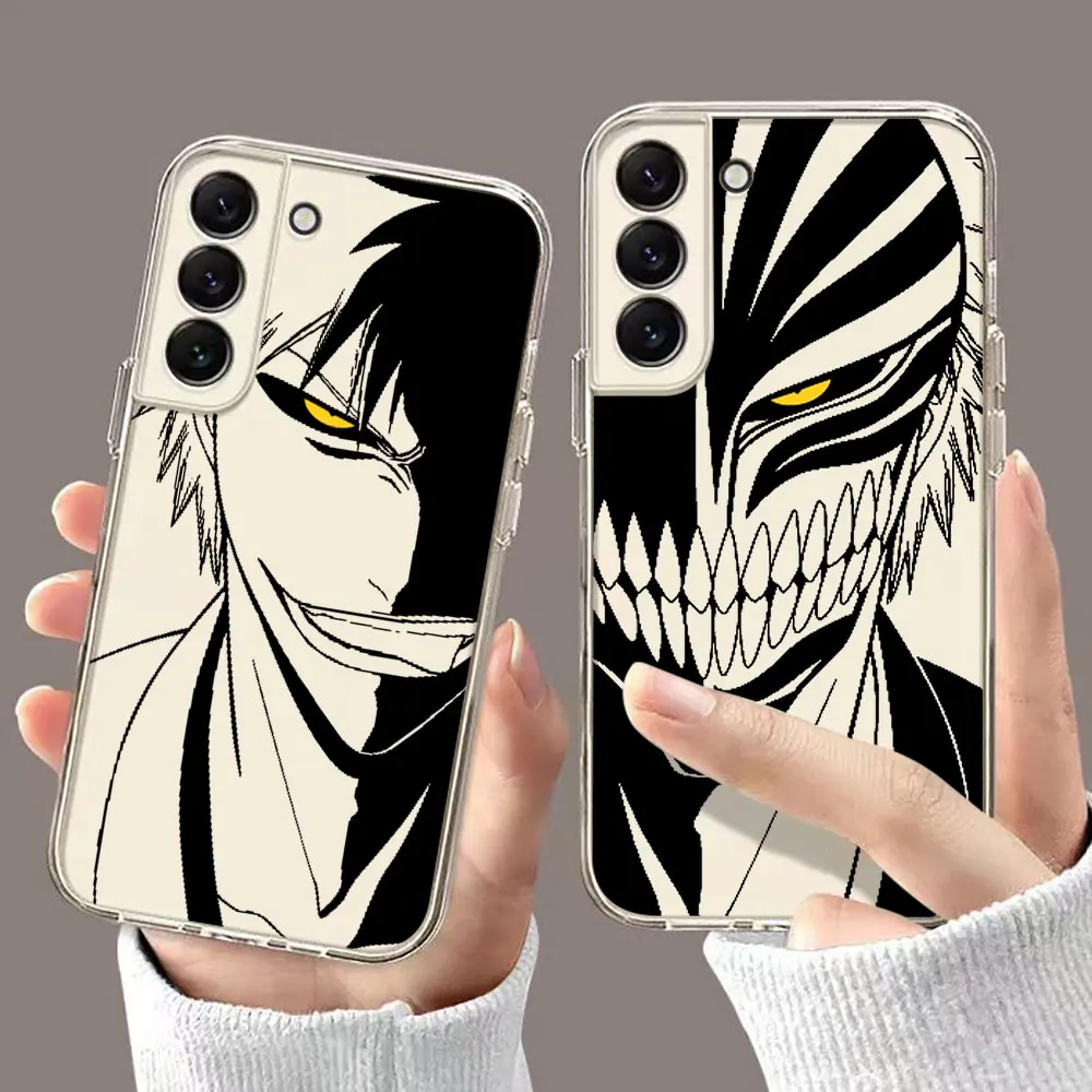 

Japanese Anime Bleach Clear Soft Case For Samsung Galaxy S23 S22 S21 S20 Ultra FE 5G S11 S10 Note 20 10 Ultra Plus Pro A04 Cover