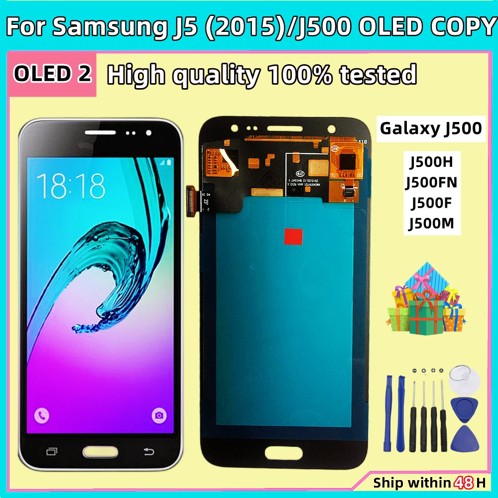 

OLED2 IPS LCD For Samsung Galaxy J5 2015 J500 J500F J500FN J500M J500H Display With Touch Screen Digitizer Assembly 100%Tested